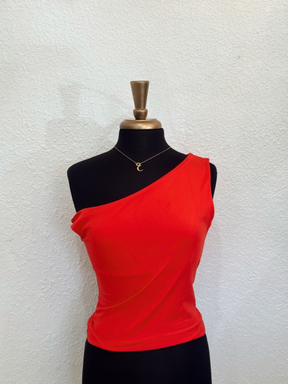 Assymetrical Red Women's Top